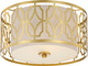 Nuvo Lighting - 60-5931 - Two Light Flush Mount - Filigree - Natural Brass