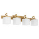 Quorum - 5502-4-47 - Four Light Vanity - Diamonte - Brushed Brass