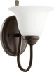Quorum - 5510-1-186 - One Light Wall Mount - Spencer - Oiled Bronze|Satin Opal