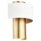 Quorum - 5611-0880 - One Light Wall Sconce - 5611 Half Drum Sconce - Studio White|Aged Brass