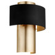 Quorum - 5611-6980 - One Light Wall Sconce - 5611 Half Drum Sconce - Textured Black|Aged Brass