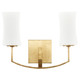 Quorum - 581-2-74 - Two Light Wall Mount - Ayala - Gold Leaf Quorum - 581-2-74 - Two Light Wall Mount - Ayala - Gold Leaf