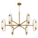 Quorum - 6015-6-47 - Six Light Chandelier - Whitmire - Brushed Brass Quorum - 6015-6-47 - Six Light Chandelier - Whitmire - Brushed Brass