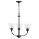 Quorum - 6060-3-69 - Three Light Chandelier - Reyes - Textured Black