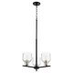 Quorum - 610-3-6965 - Three Light Chandelier - Monarch - Textured Black|Satin Nickel