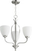 Quorum - 6127-3-65 - Three Light Chandelier - Jardin - Satin Nickel