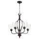 Quorum - 6127-5-286 - Five Light Chandelier - Jardin - Oiled Bronze|Clear Seeded