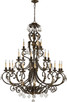 Quorum - 6157-21-44 - 21 Light Chandelier - Rio Salado - Toasted Sienna|Mystic Silver