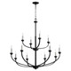 Quorum - 6160-12-69 - 12 Light Chandelier - Reyes - Textured Black