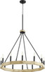 Quorum - 6189-12-69 - 12 Light Chandelier - Alpine - Textured Black|Driftwood