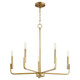 Quorum - 6210-5-80 - Six Light Chandelier - Tempo - Aged Brass