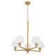 Quorum - 6221-5-80 - Five Light Chandelier - Cassini - Aged Brass