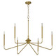 Quorum - 6238-6-80 - Six Light Chandelier - Providence - Aged Brass