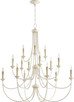 Quorum - 6250-15-70 - 15 Light Chandelier - Brooks - Persian White