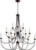 Quorum - 6250-15-86 - 15 Light Chandelier - Brooks - Oiled Bronze