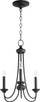 Quorum - 6250-3-69 - Three Light Chandelier - Brooks - Textured Black