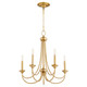 Quorum - 6250-5-80 - Five Light Chandelier - Brooks - Aged Brass