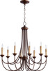 Quorum - 6250-8-86 - Eight Light Chandelier - Brooks - Oiled Bronze