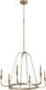 Quorum - 6314-6-60 - Six Light Chandelier - Marquee - Aged Silver Leaf