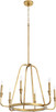 Quorum - 6314-6-74 - Six Light Chandelier - Marquee - Gold Leaf