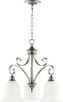 Quorum - 6354-3-64 - Three Light Chandelier - Bryant - Classic Nickel