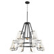 Quorum - 637-12-69 - 12 Light Chandelier - Tioga - Textured Black w/ Aged Brass