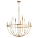 Quorum - 6374-12-80 - 12 Light Chandelier - Tribute - Aged Brass