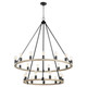 Quorum - 64-24-6941 - 24 Light Chandelier - Paxton - Textured Black w/ Weathered Oak Finish