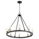 Quorum - 64-8-6980 - Eight Light Chandelier - Paxton - Textured Black|Aged Brass