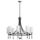 Quorum - 664-8-59 - Eight Light Chandelier - Lee Boulevard - Matte Black