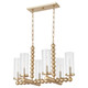 Quorum - 665-6-80 - Six Light Chandelier - Lee Boulevard - Aged Brass