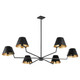 Quorum - 668-6-59 - Six Light Chandelier - Bliss - Matte Black Quorum - 668-6-59 - Six Light Chandelier - Bliss - Matte Black