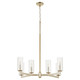 Quorum - 674-6-60 - Six Light Chandelier - Merrick - Aged Silver Leaf