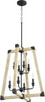 Quorum - 6789-8-69 - Eight Light Entry Pendant - Alpine - Textured Black|Driftwood
