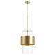 Quorum - 8013-80 - One Light Pendant - Glass Cylinder Drum Pendants - Aged Brass Quorum - 8013-80 - One Light Pendant - Glass Cylinder Drum Pendants - Aged Brass