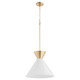 Quorum - 8119-80 - One Light Pendant - Beldar - Aged Brass|Gloss Opal