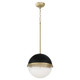 Quorum - 82-12-6980 - One Light Pendant - Textured Black|Aged Brass