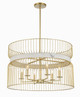 Minka-Lavery - 3396-754 - Six Light Pendant - Park Slope by Robin Baron - Nouveau Gold