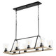 Quorum - 83-8-6941 - Eight Light Chandelier - Paxton - Textured Black|Weathered Oak Finish