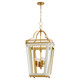 Quorum - 840-4-0847 - Four Light Pendant - Loire - Studio White|Brushed Brass