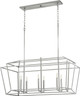Quorum - 8507-6-64 - Six Light Entry Pendant - Monument - Classic Nickel