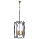 Quorum - 880-5-5947 - Five Light Pendant - Bishop - Matte Black|Brushed Brass