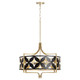 Quorum - 883-5-5980 - Five Light Pendant - Mariposa - Matte Black|Aged Brass