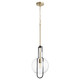 Quorum - 89-10-6980 - One Light Pendant - Textured Glass Pendants - Textured Black|Aged Brass