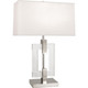 Robert Abbey - 1012 - One Light Table Lamp - Lincoln - Polished Nickel w/ Crystal