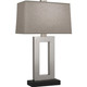 Robert Abbey - 104G - One Light Table Lamp - Doughnut - Antique Silver