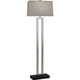 Robert Abbey - 108G - One Light Floor Lamp - Doughnut - Antique Silver