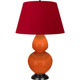 Robert Abbey - 1645R - One Light Table Lamp - Double Gourd - Pumpkin Glazed Ceramic w/Deep Patina Bronze