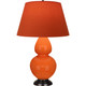 Robert Abbey - 1645T - One Light Table Lamp - Double Gourd - Pumpkin Glazed Ceramic w/Deep Patina Bronze
