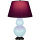 Robert Abbey - 1646P - One Light Table Lamp - Double Gourd - Baby Blue Glazed Ceramic w/Deep Patina Bronze